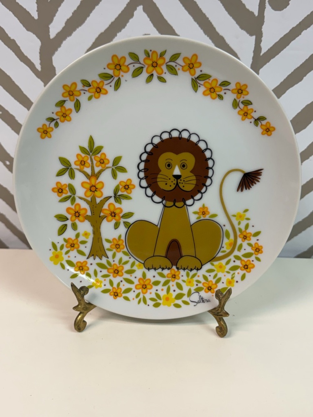 Vintage 1970’s Saltera Jungle Safari Animal Cake Plates Set of 4 Japan - Picture 2 of 12